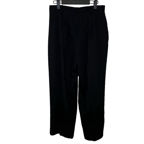 VINTAGE Jacklyn Smith Classic Black Pleated Trousers Tapered Gold Knot Button 30 - Picture 5 of 6